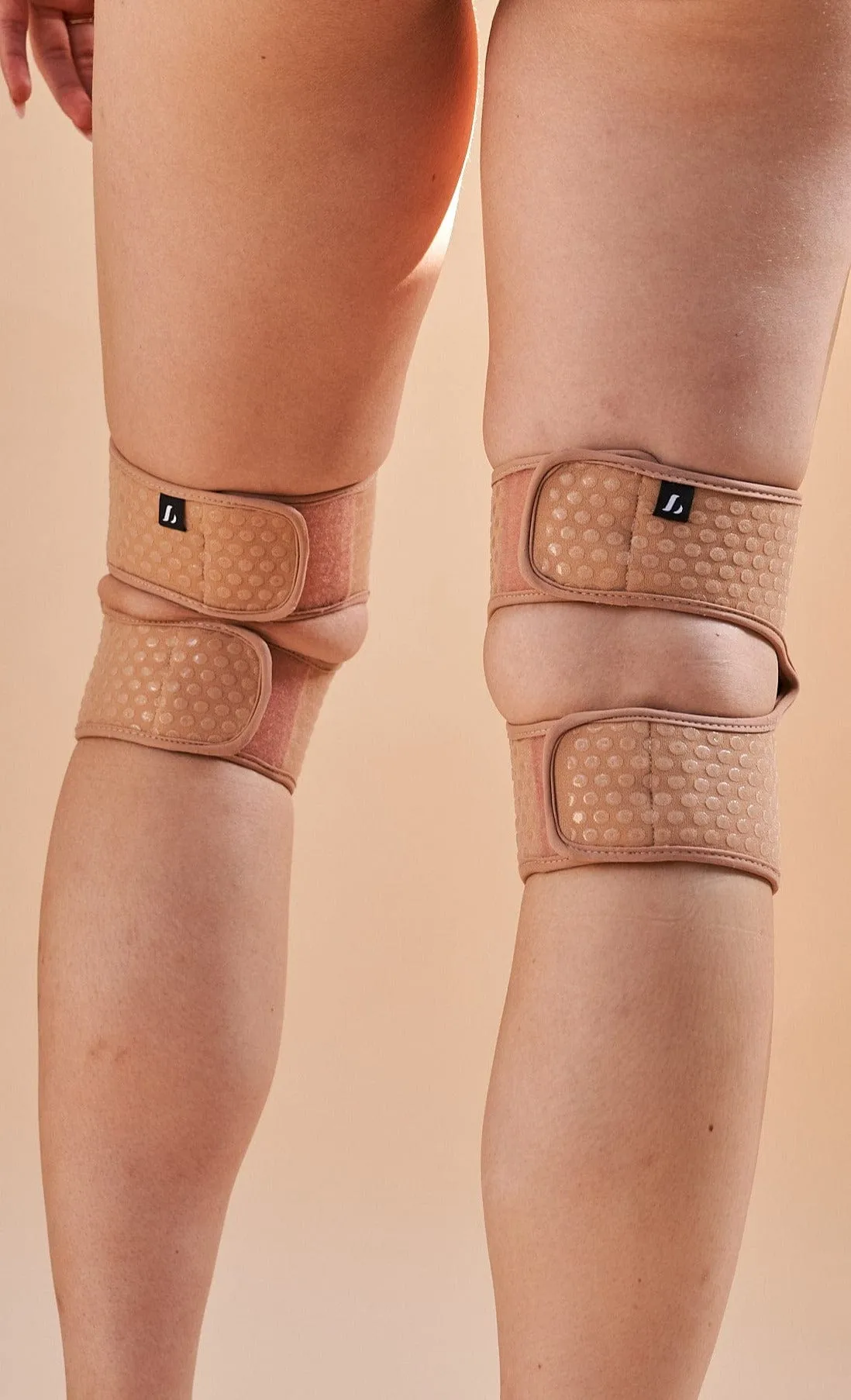 Velcro Sticky Grip Knee Pads Nude