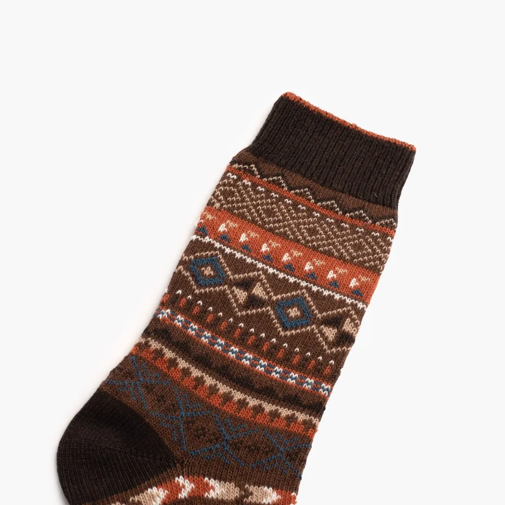 Women's Sodello Geo Sock | Burnt Crimson